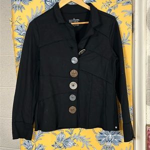 NWOT NEON BUDDHA S black jacket with funky oversized buttons